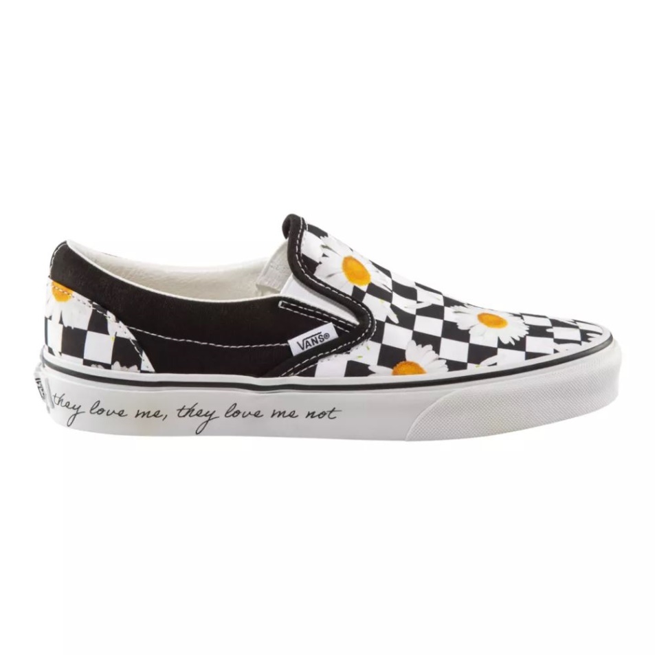 Furgonok Női Klasszikus Slip On Love Me Love Me Not Skate Cipő Fekete