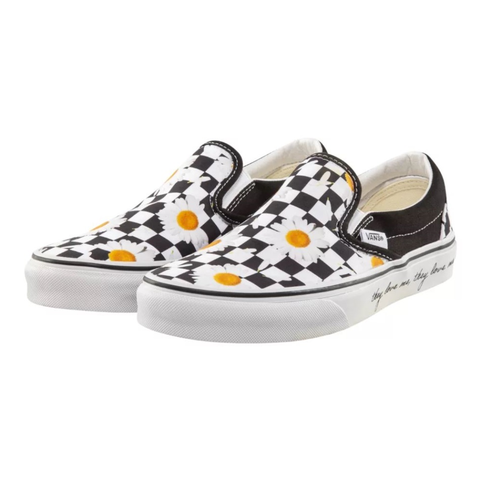 Furgonok Női Klasszikus Slip On Love Me Love Me Not Skate Cipő Fekete