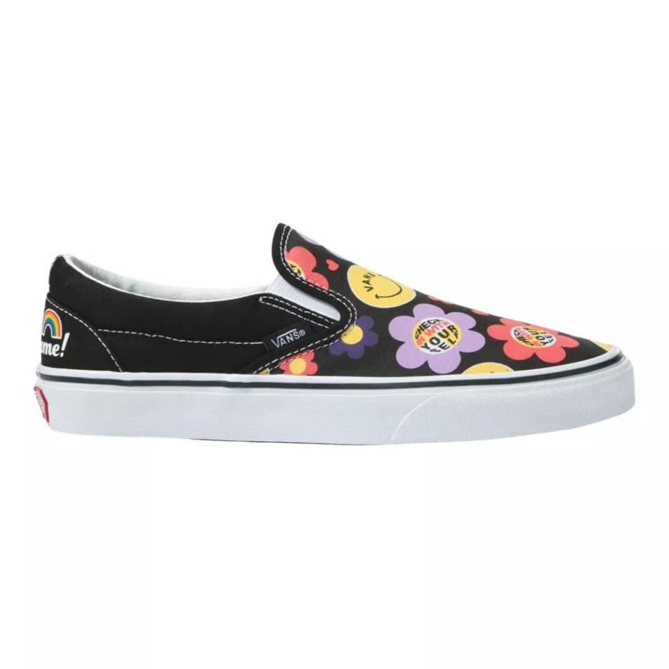 Vans Női Klasszikus Slip On Skate Cipő Fekete-multi