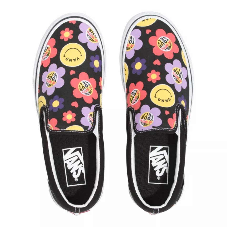 Vans Női Klasszikus Slip On Skate Cipő Fekete-multi