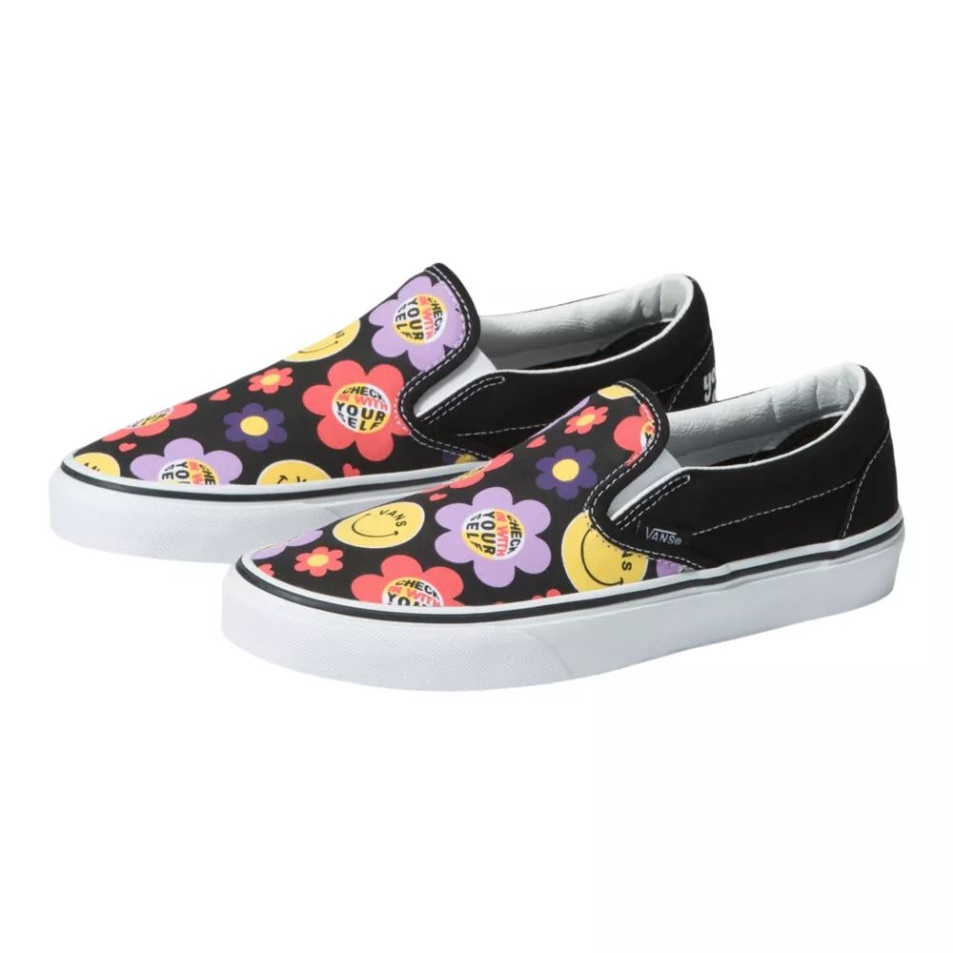 Vans Női Klasszikus Slip On Skate Cipő Fekete-multi