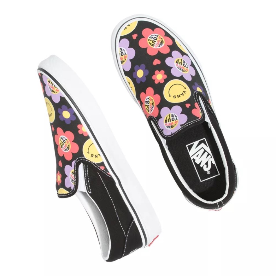 Vans Női Klasszikus Slip On Skate Cipő Fekete-multi