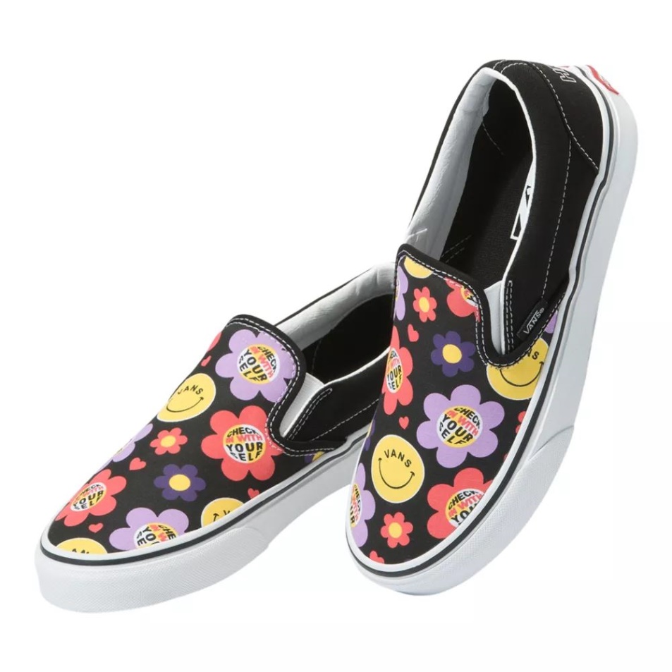 Vans Női Klasszikus Slip On Skate Cipő Fekete-multi