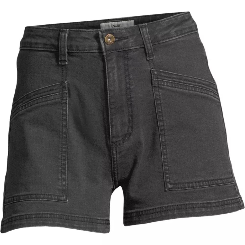 Vans Női Jessie Fekete Farmer Rövidnadrág Feketére Mosva