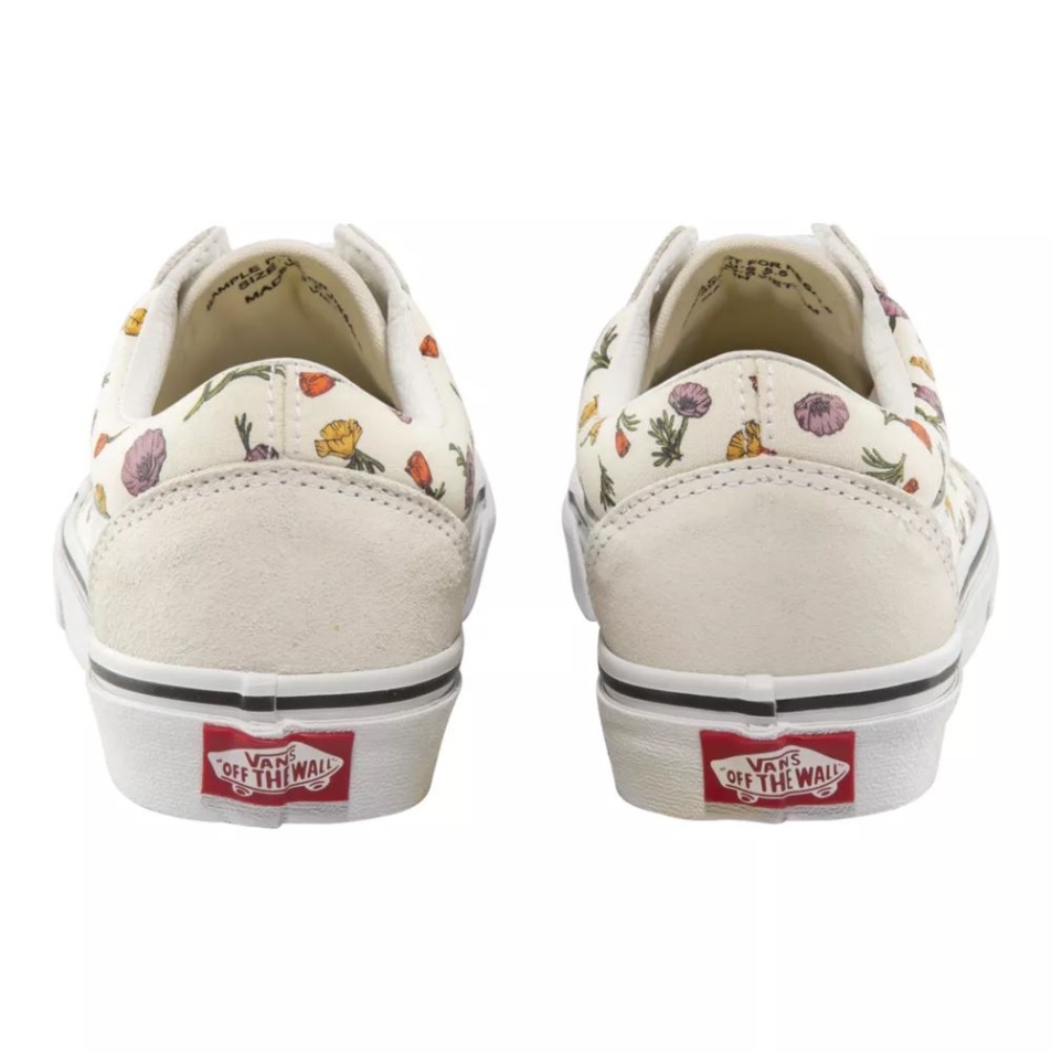 Vans Női Old Skool Gördeszka Cipő Tornacipő Alacsony Felső Slip Légáteresztő Lenfehér