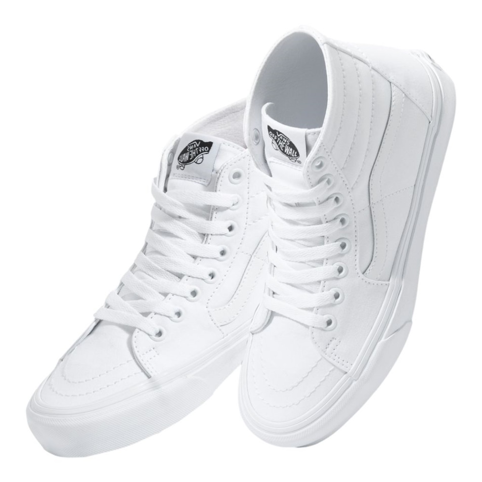 Furgonok Női Sk8-hi Tappered Skate Cipő Vászon Igazi Fehér