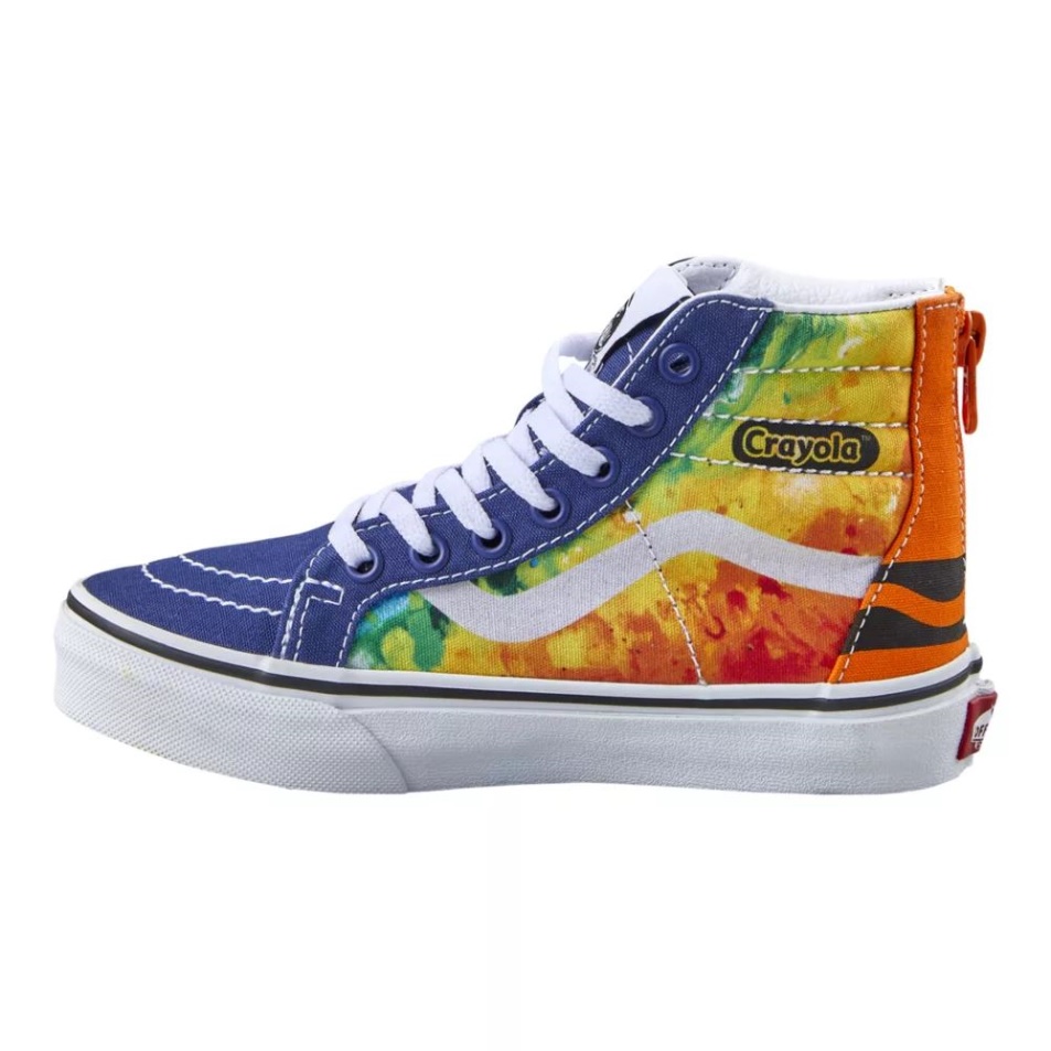 Furgonok X Crayola Gyerekeknek Iskola Előtti Sk8 Gördeszka Cipő Tornacipő Fiú Alacsony Felső Cipzár Crayola Mashup Melt