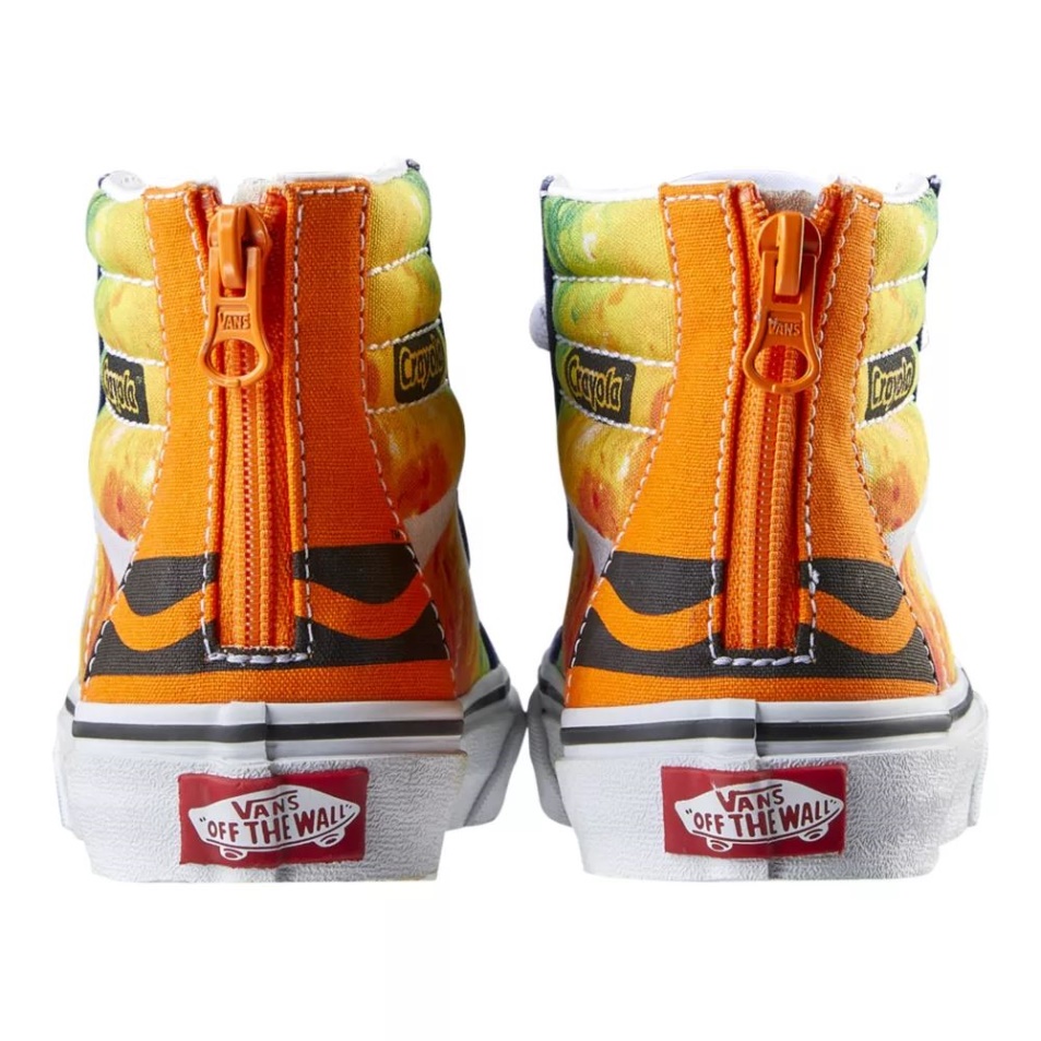 Furgonok X Crayola Gyerekeknek Iskola Előtti Sk8 Gördeszka Cipő Tornacipő Fiú Alacsony Felső Cipzár Crayola Mashup Melt