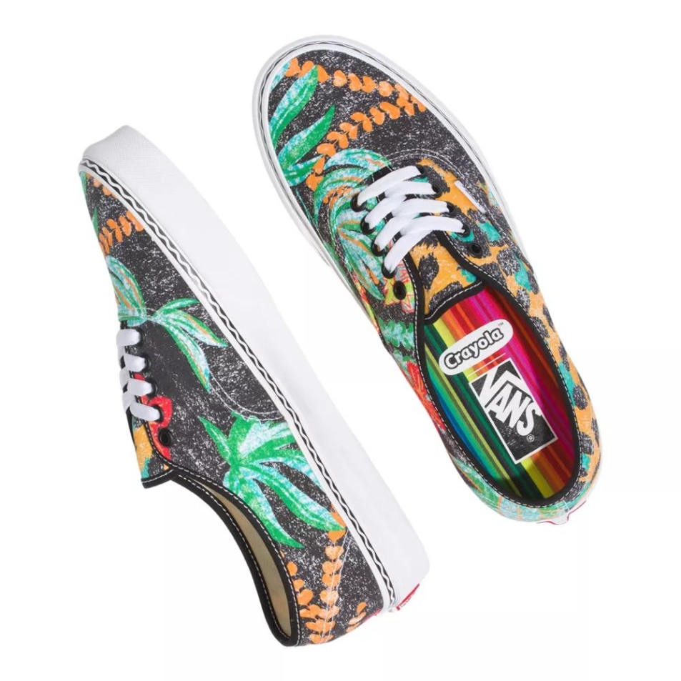 Vans X Crayola Férfi Autentikus Gördeszka Cipő Tornacipő Alacsony Felső Alkalmi Többbarna
