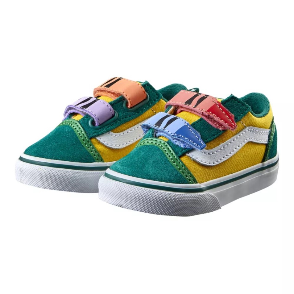 Furgonok X Crayola Totyogó Gyerek Old Skool V Gördeszka Cipő Crayola A Dobozból