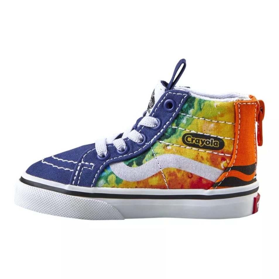 Furgonok X Crayola Kisgyermek Gyerek Sk8-hi Cipzáros Gördeszkacipő Crayola Mashup Melt