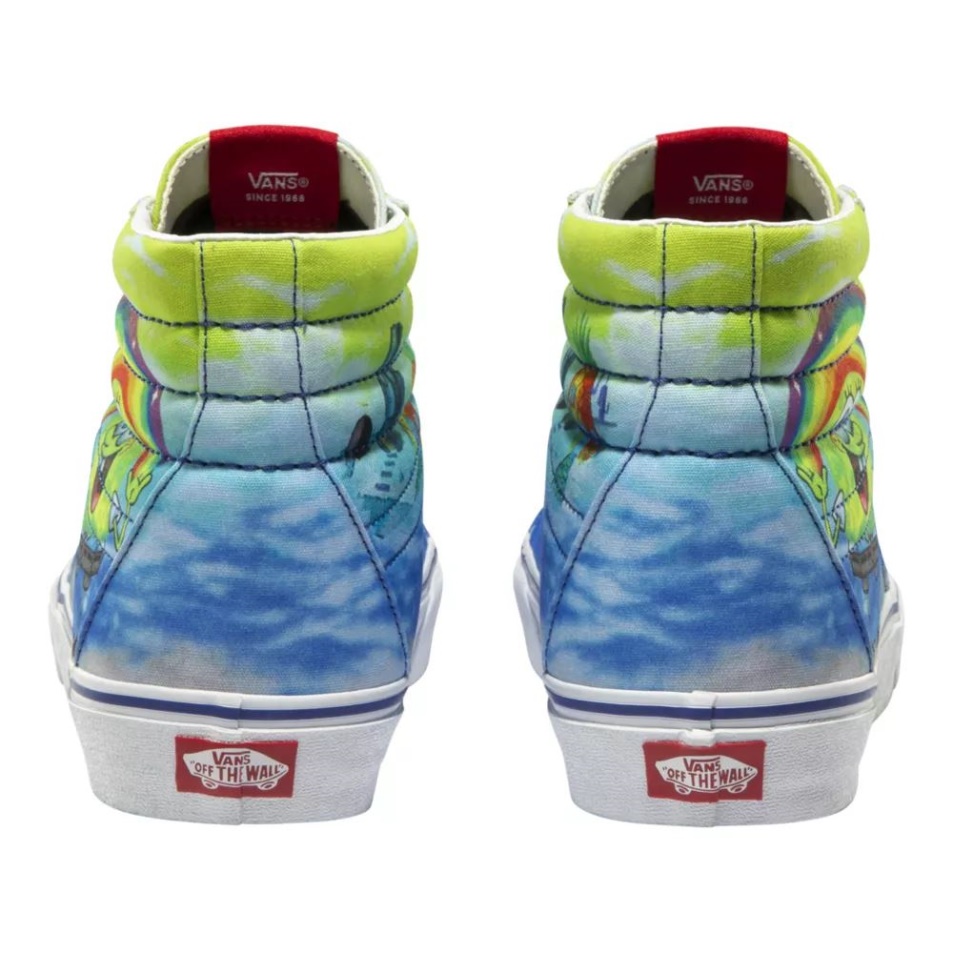 Vans X Spongebob Férfi Sk8-hi Deszkás Cipő Kék-fehér