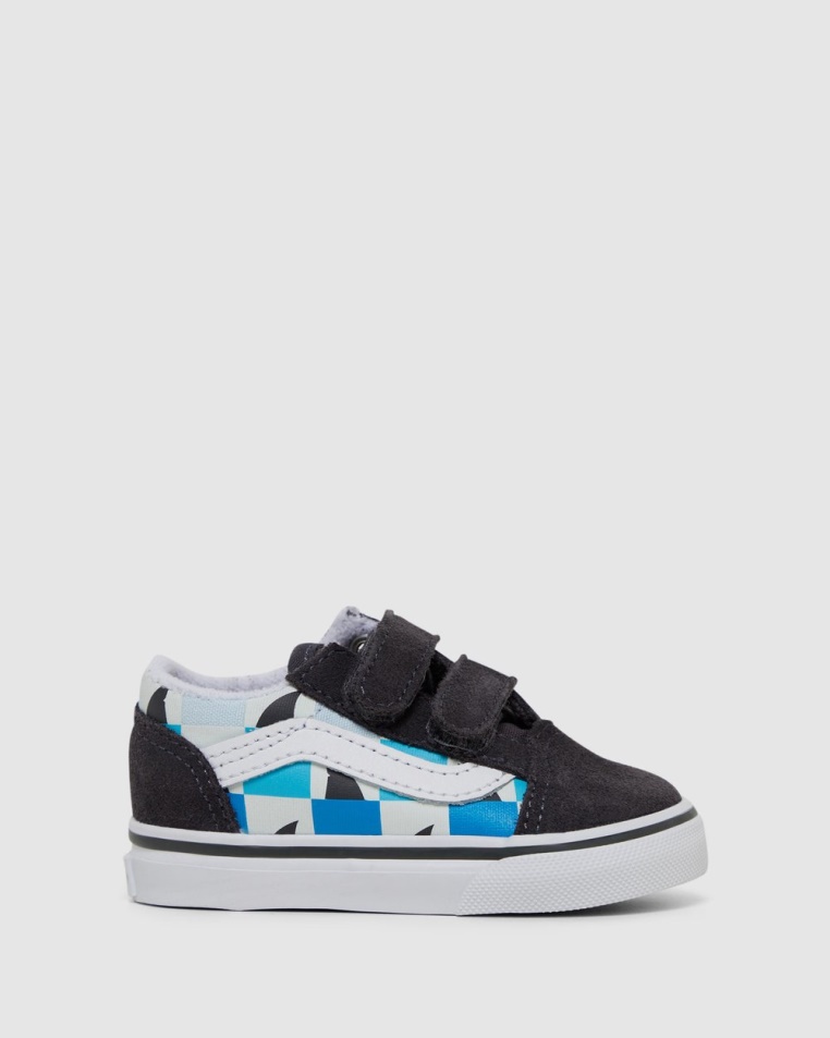 Vans Old Skool V Glow Shark Infant Aszfaltfehér