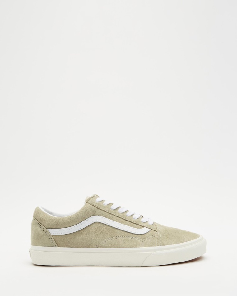 Vans Old Skool Malac Velúr - Unisex Moha Szürke-hófehér