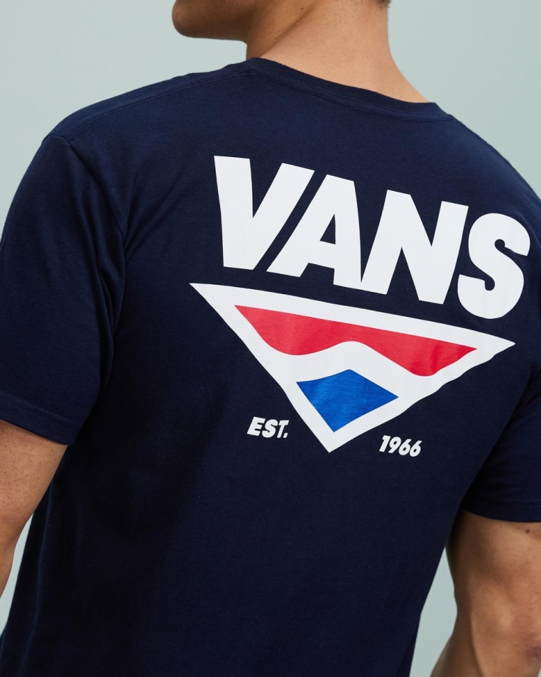 Vans Shaper Típusú Rövid Ujjú Póló Sötétkék