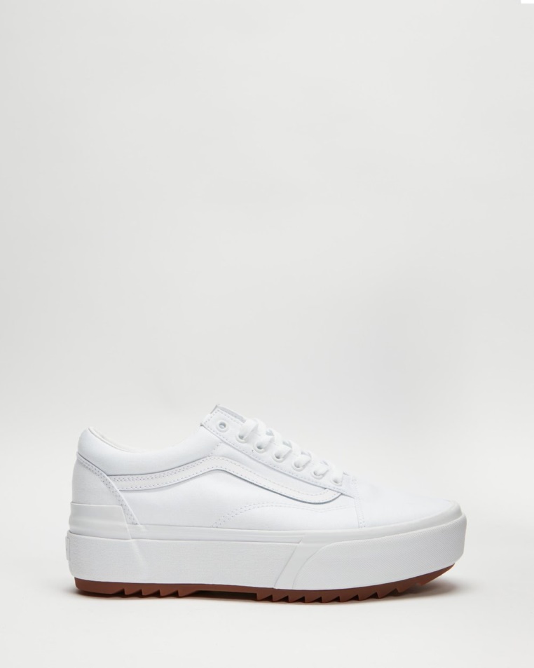 Vans Old Skool Halmozott (vászon) - Uniszex Igazi Fehér