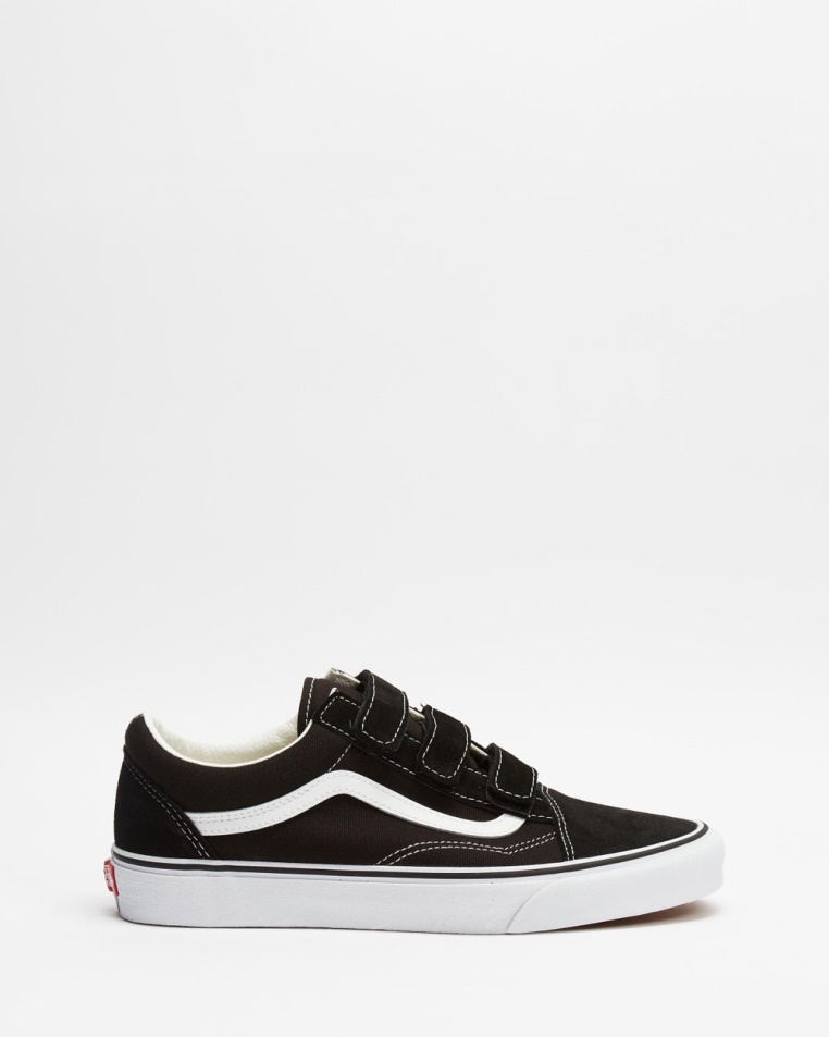 Vans Old Skool V Velúr Fekete-fehér