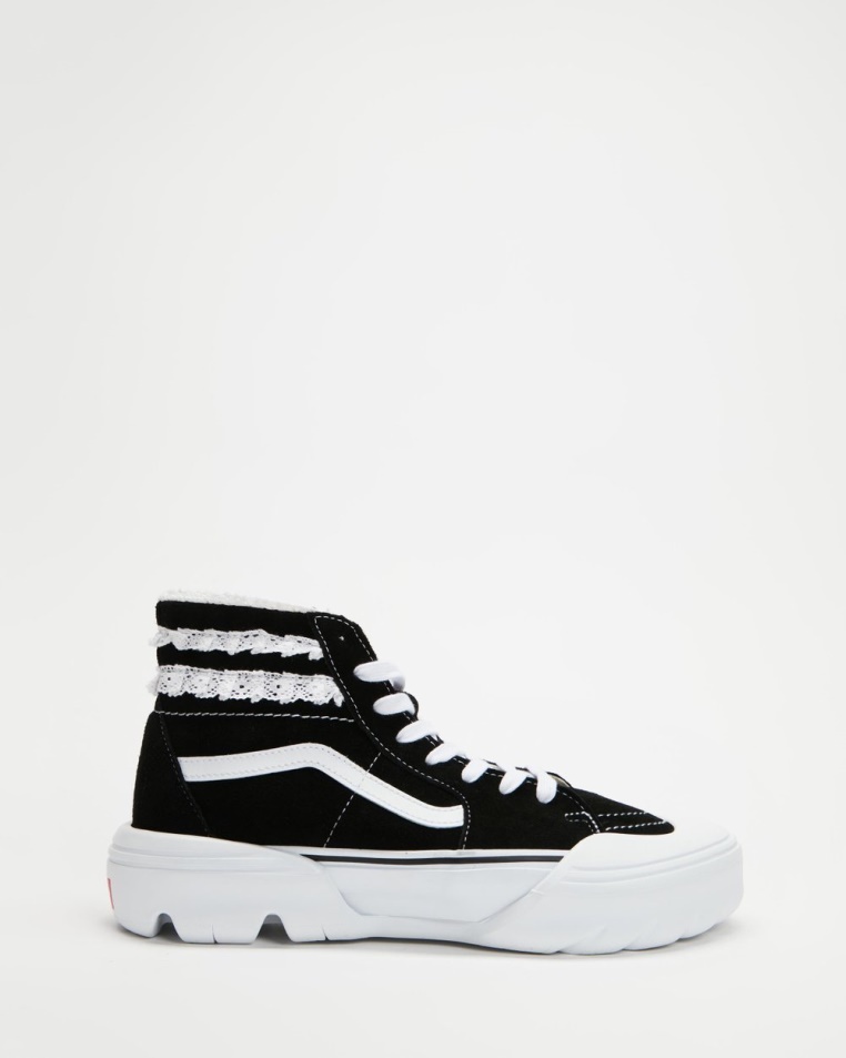 Furgonok X Sandy Liang Sk8-hi Tapered - Unisex Fekete-fehér