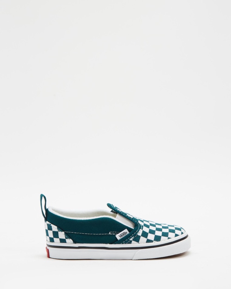 Vans Checkerboard Slip-on V - Gyerekek Színelméleti Mély Kékeszöld
