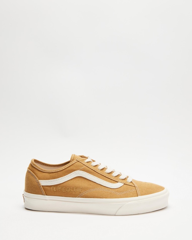 Vans Eco Theory Old Skool Kúpos Cipő - Unisex Mustár Arany-true White